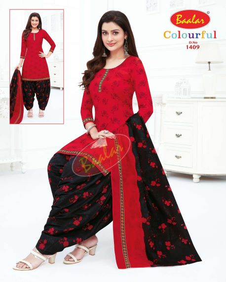 Baalar Colourful 14 Printed Cotton Casual Daily Wear Dress Material Collection